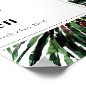 パーム色彩の鮮やかツリービーチ結婚式モダン歓迎 ポスター (角)