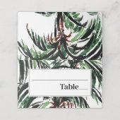 パーム色彩の鮮やかツリーモダンビーチ結婚式 プレイスカード (外部開封)