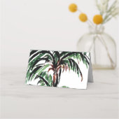 パーム色彩の鮮やかツリーモダンビーチ結婚式 プレイスカード (裏面)