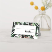 パーム色彩の鮮やかツリーモダンビーチ結婚式 プレイスカード (正面)