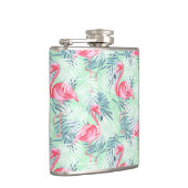 パーム葉とフラミンゴ フラスク (右)