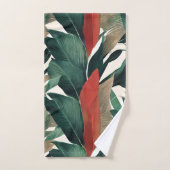 パーム葉のミュート バスタオルセット (ハンドタオル)