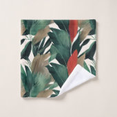 パーム葉のミュート バスタオルセット (ウォッシュタオル)