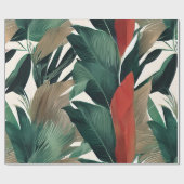 パーム葉のミュート ラッピングペーパー (フラット)