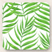 パーム葉の水色 コースター (正面)