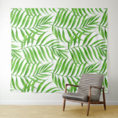 パーム葉の水色 タペストリー (インサイチュ(横))