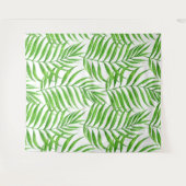 パーム葉の水色 タペストリー (正面(横))