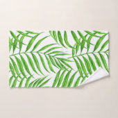 パーム葉の水色 バスタオルセット (ハンドタオル)