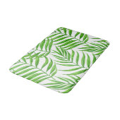 パーム葉の水色 バスマット (アングル)