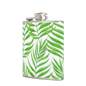 パーム葉の水色 フラスク (左)