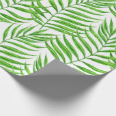 パーム葉の水色 ラッピングペーパー (角)