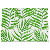 パーム葉の水色 ラージペーパーバッグ (正面)