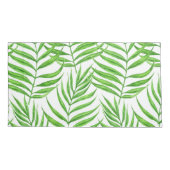 パーム葉の水色 枕カバー (裏面-左)