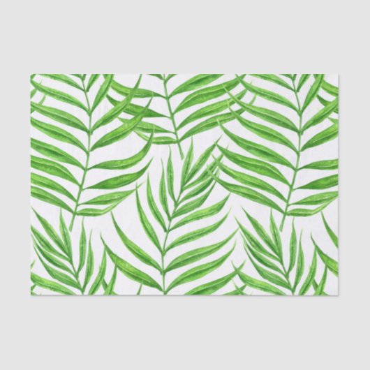 パーム葉の水色 薄葉紙 (正面)