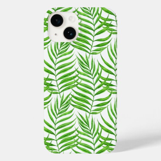 パーム葉の水色 Case-Mate iPhoneケース (裏面)