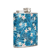 パーム葉の青のパターン フラスク (右)