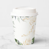 パーム葉サファリキラフジャングルベビーシャワー 紙コップ (左)