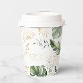 パーム葉サファリキラフジャングルベビーシャワー 紙コップ (裏面)