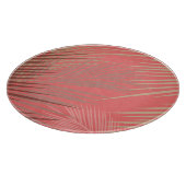 パーム葉シャドーオンリビングコーラル カッティングボード (角)