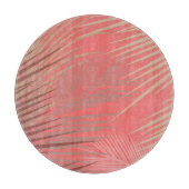 パーム葉シャドーオンリビングコーラル カッティングボード (正面)