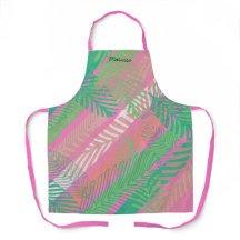 パーム葉ストライプカラフルモノグラムの