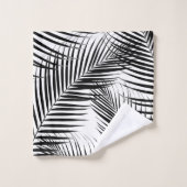 パーム葉ズ – ブラック&ホワイトCali Vibes #1 バスタオルセット (ウォッシュタオル)