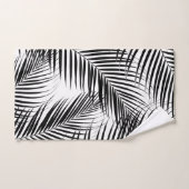 パーム葉ズ – ブラック&ホワイトCali Vibes #1 バスタオルセット (ハンドタオル)