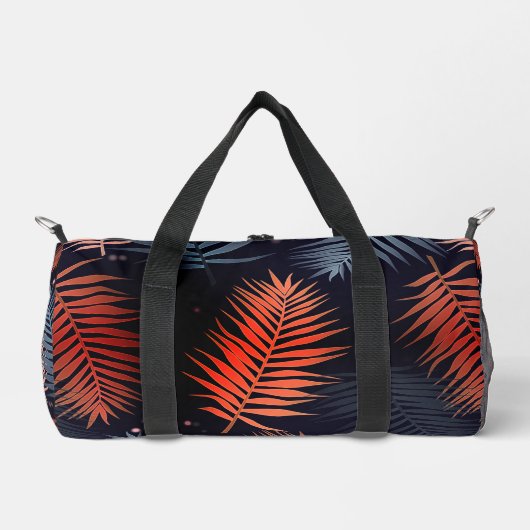 パーム葉デザイン ダッフルバッグ (正面)