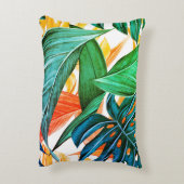 パーム葉トロピカルエキゾチック枕 アクセントクッション (裏面(縦))