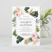 パーム葉ハイビスカストロピカルリハーサルディナー 招待状 (スタンド正面)