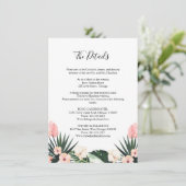 パーム葉ハイビスカス熱帯結婚詳細 エンクロージャーカード (スタンド正面)