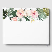 パーム葉ハイビスカス結婚トロピカルズゲストブック ゲストブック (裏面)