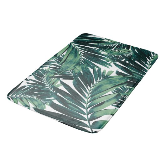 パーム葉パター愛#1 #tropical #wall #decor バスマット (アングル)