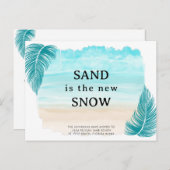 パーム葉ビーチ砂は新しい雪の動き 案内ポストカード (正面/裏面)