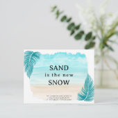パーム葉ビーチ砂は新しい雪の動き 案内ポストカード (スタンド正面)