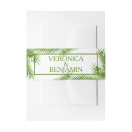パーム葉ビーチ結婚式 招待状ベリーバンド