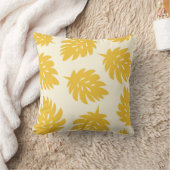 パーム葉ビーチI黄 クッション (ブランケット)