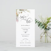 パーム葉フローラウェディング日付ブックマークを保存 (スタンド正面)