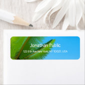 パーム葉ブルースカイエレガントカリドテンプレート ラベル (インサイチュ)