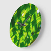 パーム葉プライド，カパ，カウアイ，ハワイ ラージ壁時計 (傾斜)