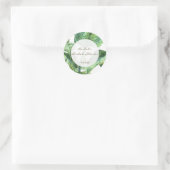 パーム葉ボタニカルブライダルシャワー ラウンドシール (バッグ)