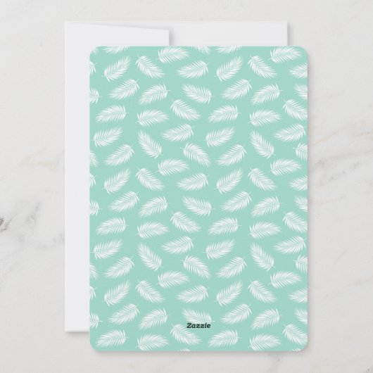 パーム葉ミレカリキマカファミリー写真クリスマス シーズンカード (裏面)