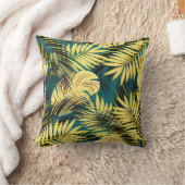 パーム葉ヴィンテージ熱帯 クッション (ブランケット)