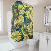 パーム葉ヴィンテージ熱帯 シャワーカーテン (インサイチュ)