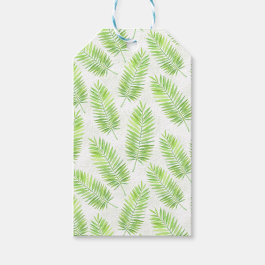 パーム葉模様 ギフトタグ (正面)