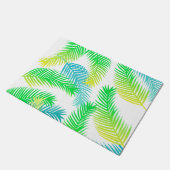 パーム葉模様 ドアマット (アングル)