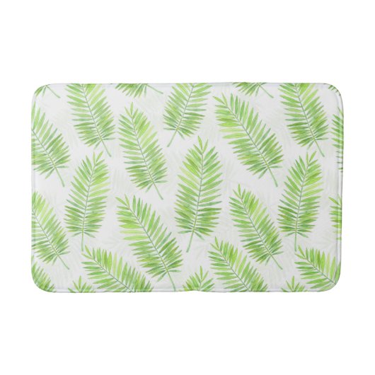 パーム葉模様 バスマット (正面)
