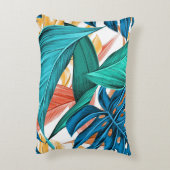 パーム葉熱帯エキゾチック アクセントクッション (裏面(縦))