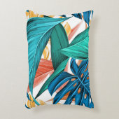 パーム葉熱帯エキゾチック アクセントクッション (正面(垂直))