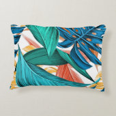 パーム葉熱帯エキゾチック アクセントクッション (裏面)